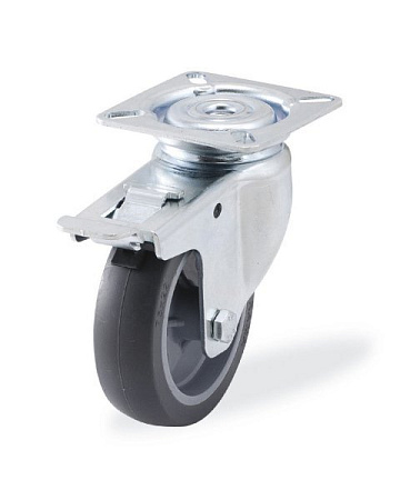 Колёсная опора Kama 1702-MTB-100-F18 с тормозом [1702MTB100F18]