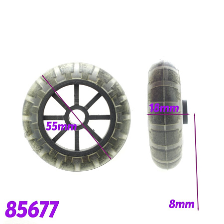 Колесо для чемодана PLG K-8565, d58 мм