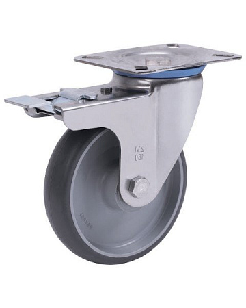 Колёсная опора ALEX  с тормозом [A-3302-MTB-125-F18]