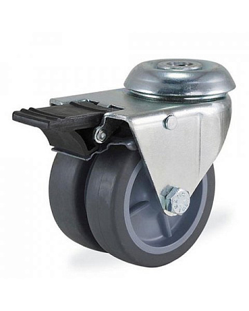 Колёсная опора KAMA 2700-MTB-075-F18 с тормозом [2700MTB075F18]